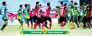 Persewangi Dipecundangi Perssu Sumenep di Stadion Diponegoro