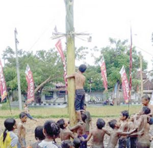 Lomba Panjat “Gedebog” Meriahkan HUT RI ke 71 di Kelurahan Bakungan
