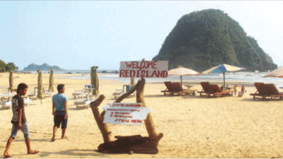 Lumpur Kembali Masuk Pantai Pulau Merah