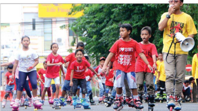 Anak-Anak Demam Main Sepatu Roda