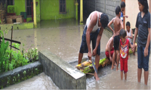 Heavy rain, Tiga Desa Tergenang