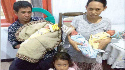 Kisah Warga Sobo yang Melahirkan Bayi Kembar Tiga