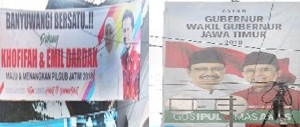 Ahead of the East Java gubernatorial election, Cagub billboards scattered in Banyuwangi