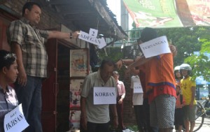 Polisi Gelar Rekonstruksi Pembunuhan Pengamen Asal Songgon