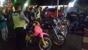 Rogojampi Police Secure Dozens of Motorbikes with Brong Exhaust