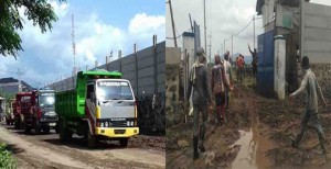 Kesal, Warga Hadang Truk Penyuplai Tanah Uruk Tambak