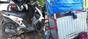 Salip Truk, Pelajar Tabrak Pedagang Es