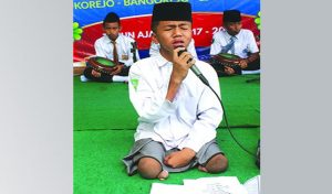 Santri Difabel Asal Kembiritan Juara Baca Selawat