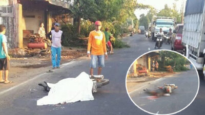 Oleng Usai Tabrak Pikap, Pengendara Motor Tewas Terlindas Truk