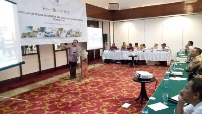 Bupati Anas Presentasi di Depan Tim Panelis Geopark Nasional