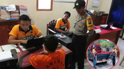 Polisi Tangkap Pencuri Belasan Karung Gabah Kering di Songgon