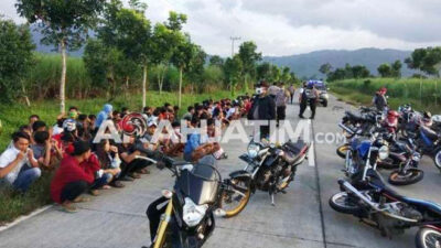 Ratusan Pebalap Liar Dibubarkan Polsek Glenmore