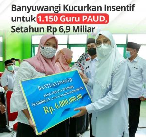 Banyuwangi Disburses Funds 6,9 Billion for Sharing Incentives 1150 Non-ASN PAUD and Kindergarten teachers