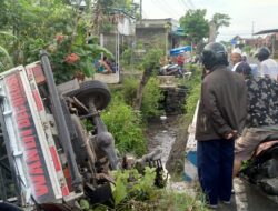 Allegedly sleepy, Mobil Pick Up Nungsep ke Sungai Sambimulyo Bangorejo