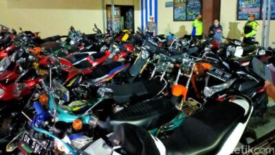 55 Motor Berknalpot Brong Disita di Banyuwangi, Baru Bisa Diambil Usai Nataru