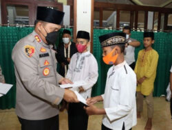 Tutup Tahun 2021, Polresta Banyuwangi Gelar Khotmil Quran dan Doa Bersama Anak Yatim