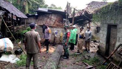 Pohon Tumbang Timpa Tiga Rumah di Sempu, Tiga Orang Luka-luka