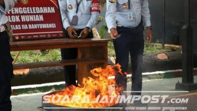 Lapas Banyuwangi Bakar 35 Handpone Milik Napi, Hukuman Tambahan Menanti