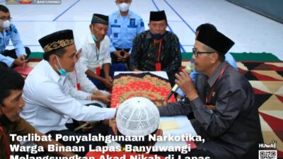 Involved in Narcotics Abuse, Residents of Banyuwangi Correctional Facility Perform Marriage Contracts at Lapas