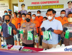 Polisi Banyuwangi Ungkap 178 Kasus Narkoba Pada 2022, 1,7 Kg Sabu Disita