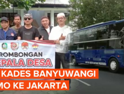 Hundreds of Village Heads from Banyuwangi Set Out for a Demonstration in DKI Jakarta