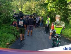 Pikap Bawa Manggis Tak Kuat Menanjak, Terbalik-Tewaskan Satu Orang