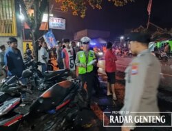 Dua Pengendara Motor Tabrakan, Satu Korban Tewas Di Jalan Raya Desa Kebaman, Kecamatan Srono