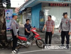 Polsek Genteng Amankan 1 Motor Knalpot Brong, Kalibaru Hanya Sosialisasi