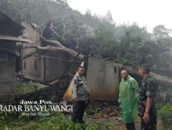 Hujan Deras Disertai Angin Kencang Melanda Gombengsari Banyuwangi, 2 Rumah Rusak, 1 Ekor Sapi Mati