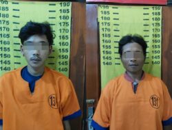 Dua Orang Pria di Wongsorejo Diamankan Polisi Usai Tebang Kayu Jati Milik Perhutani