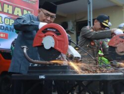 Polresta Banyuwangi Musnahkan 1,6 Ton Miras dan 170 Knalpot Brong