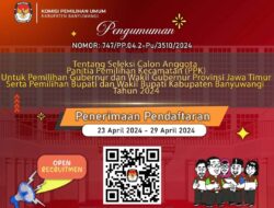 Banyuwangi KPU Opens Registration for PPK Members for Regional Elections 2024