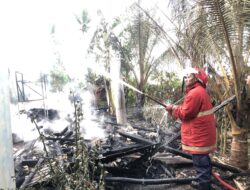 Ditinggal Sholat Rumah Warga di Kecamatan Purwoharjo Dilahap Si Jago Merah