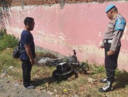 Sepeda Motor Thunder Ludes Terbakar Saat Isi BBM, Pemilik Sepeda Kabur