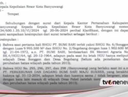 BPN Banyuwangi Sebut Tanah Desa Pakel Masuk Wilayah Sertifikat HGU Bumisari