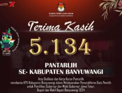 Tahapan Coklit Rampung, KPU Banyuwangi Apresiasi Kerja Pantarlih