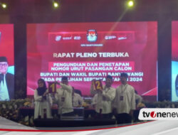 KPU Banyuwangi Undi Nomor Urut, Paslon Ipuk-Mujiono Nomor 01, Ali Makki-Ali Ruchi Nomor 02