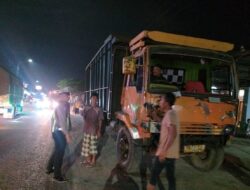 Kecelakaan Truk di Depan SPBU Kalibaru, Tidak Ada Korban Jiwa