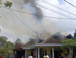 Rumah di Muncar Terbakar Saat Pemilik Tidak di Tempat, Kerugian Mencapai Ratusan Juta Rupiah