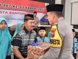 Tasyakuran Peringati HUT Ke-53 Korpri, Polresta Banyuwangi Beri Tali Asih Pensiunan