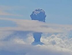 Gunung Raung di Jawa Timur Erupsi, Abu Tebal Terlihat Membubung Tinggi