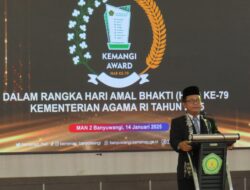 Penghargaan Bergengsi “Kemangi Award” Kementerian Agama Kabupaten Banyuwangi