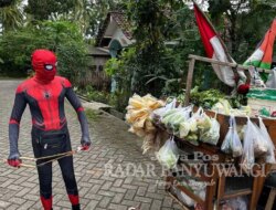 Hanya di Banyuwangi! Spider-Man Jualan Sayur Keliling – Radar Banyuwangi