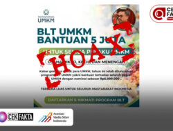 CEK FAKTA: Hoaks, Bantuan BLT Rp5 Juta untuk UMKM dari Kementerian UMKM – TIMES Banyuwangi