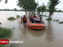 Banjir Luapan Kali Lamong dan Bengawan Solo Meluas di 7 Kecamatan Gresik – TIMES Banyuwangi