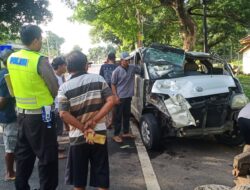 Tabrakan Gran Max vs Truk Tronton di Alasbuluh, Kendaraan Ringsek, Penumpang Selamat