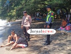 Polsek Wongsorejo Gelar Patroli Pasca Libur Lebaran di Wisata Bangsring Underwater