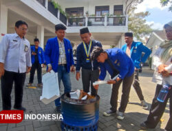 Inovatif, PMII Pacitan Ciptakan Alat Bakar Sampah Minim Asap dari Drum Bekas – TIMES Banyuwangi