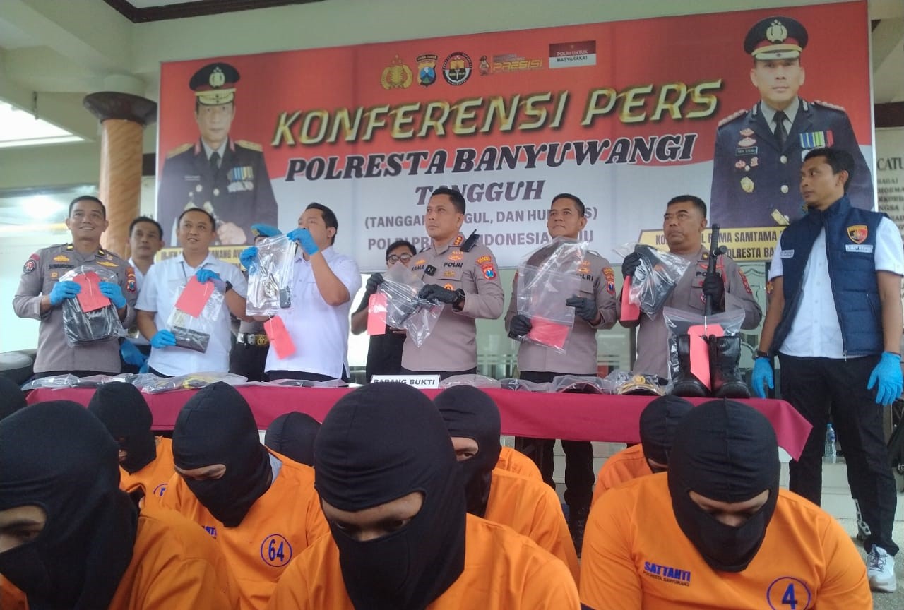 operasi-pekat-semeru-2025,-polresta-banyuwagi-amankan-37-tersangka