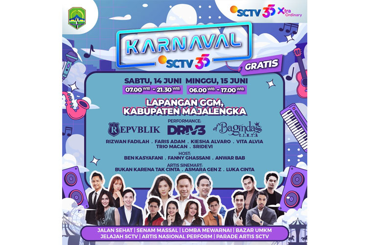 karnaval-sctv-menyapa-majalengka,-hadirkan-musisi-ternama-dan-artis-sinetron-tanah-air-–-times-banyuwangi